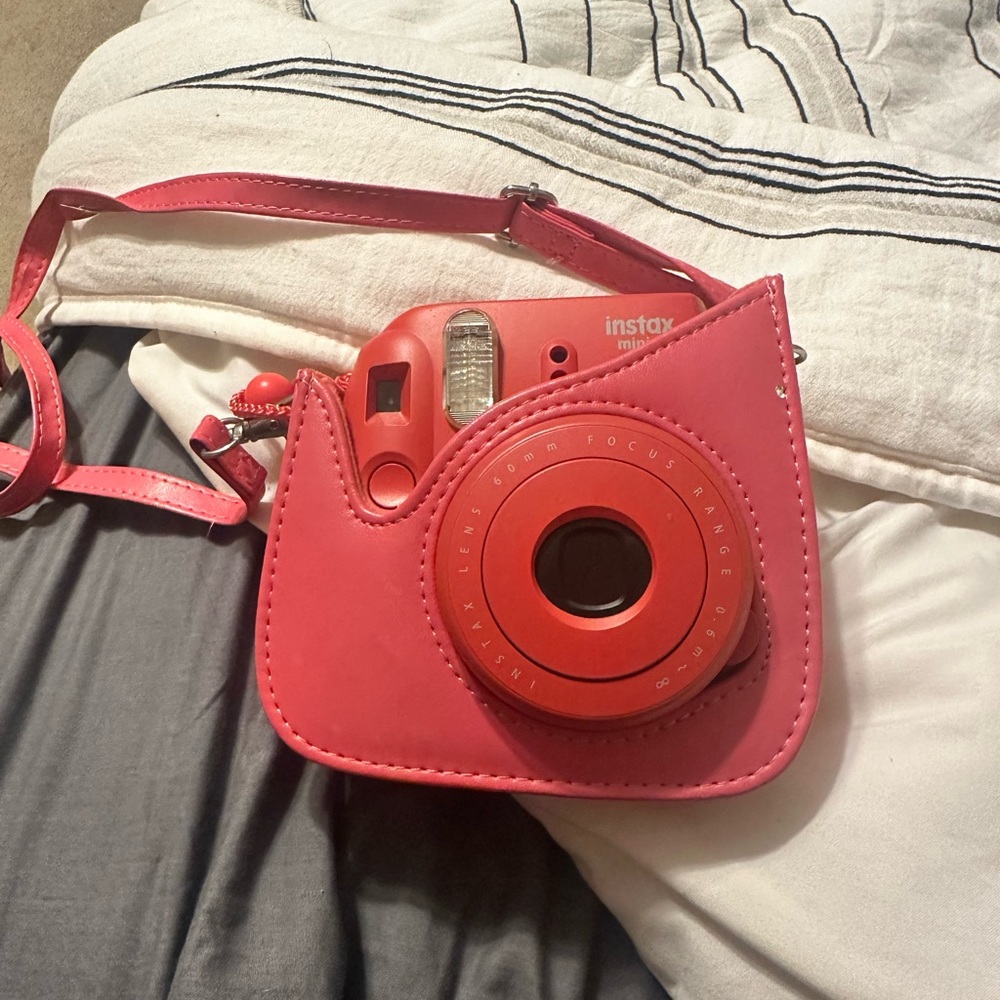 pink instax camera
